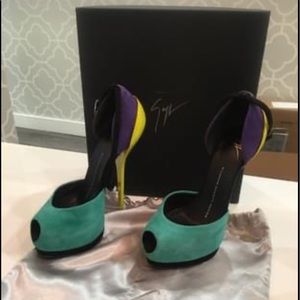 Giuseppe Zanotti Heels size 6, green purple Yellow